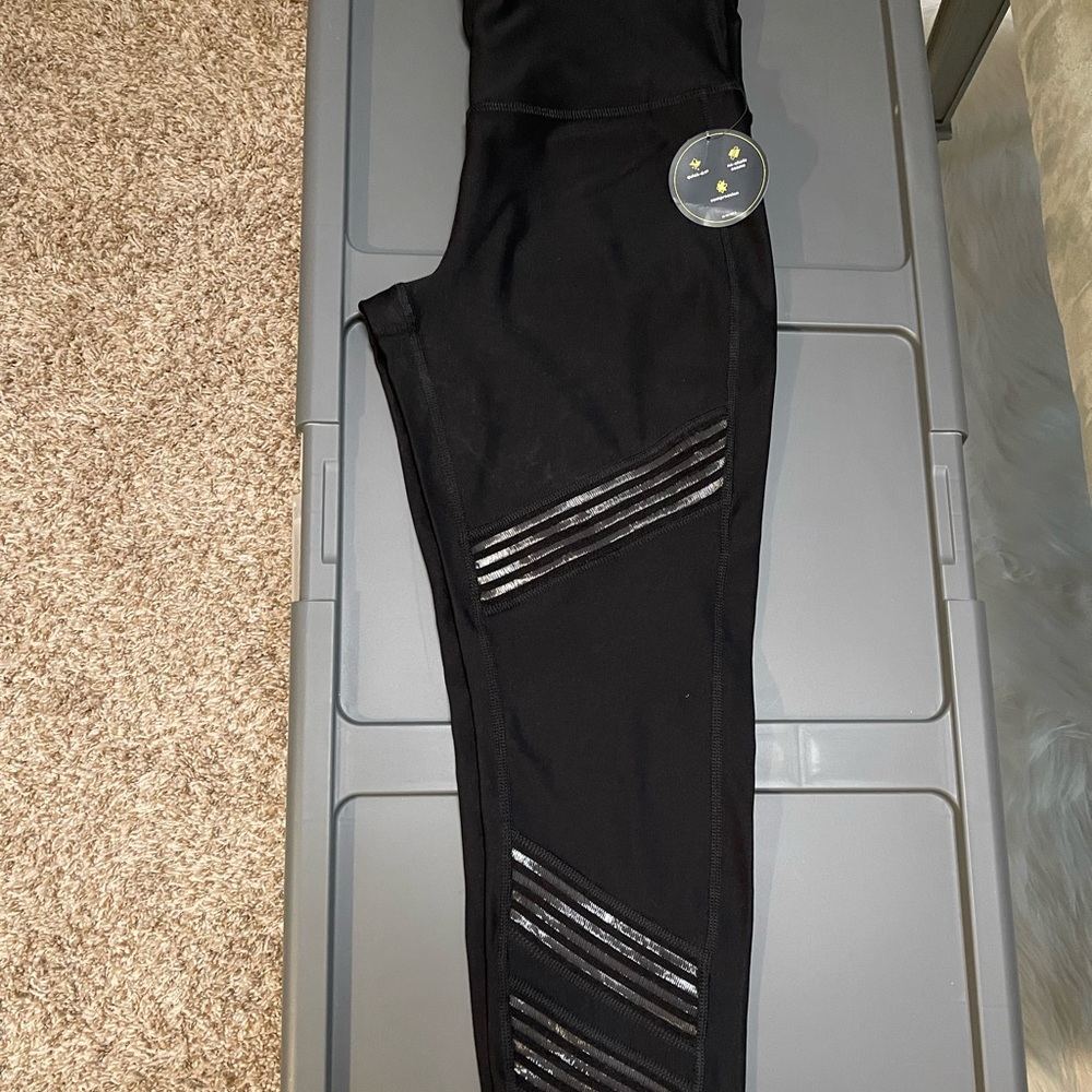 NWT Black Stripe Legging